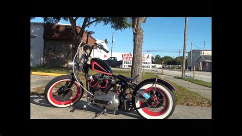 Vintage 73 Custom Harley Davidson Ironhead Bobber