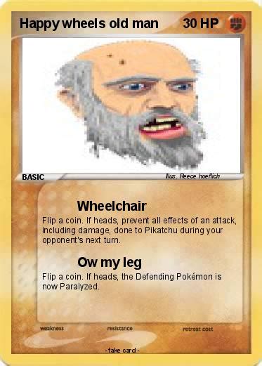 Pokémon Happy Wheels Old Man Wheelchair My Pokemon Card