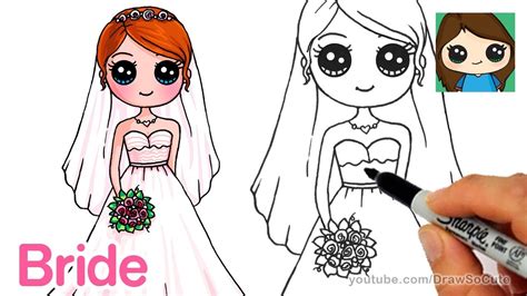 How To Draw A Bride Easy