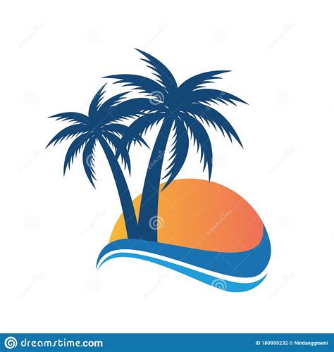 Natural Beach House Logo Stock Vector Illustration Of Paradise 180995232