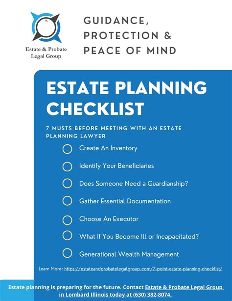 Point Estate Planning Checklist Estate And Probate Legal Group