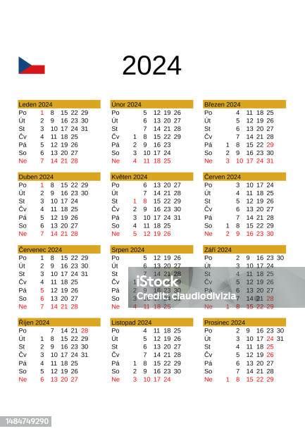 2024 년 체코 달력 및 체코 공휴일 0명에 대한 스톡 벡터 아트 및 기타 이미지 0명 10월 11월 Istock