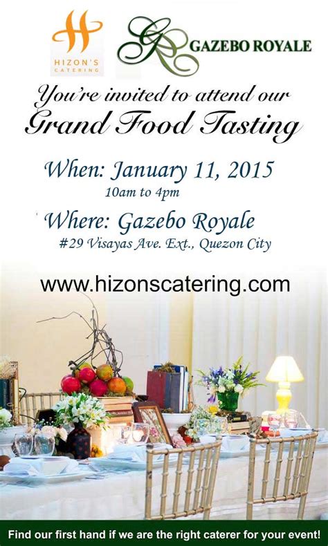 Hizons Caterings Grand Food Tasting The Essential