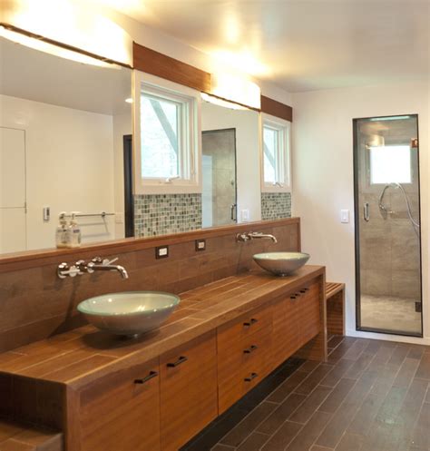 As the small bathroom above shows, adding a mirror across a whole wall can double the look and feel of the room. Japanese bath - Asian - Bathroom - Boston - by Light House ...