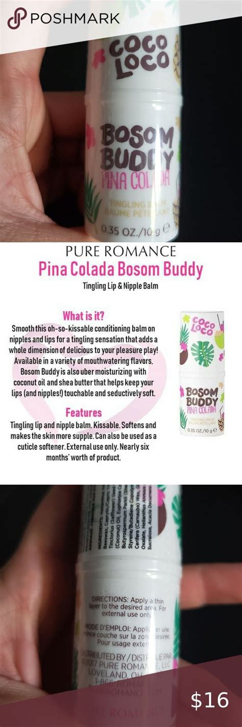 Bosom Buddy Pina Colada Description In Photos Goes On Clear When Applied Pure Romance Intimates