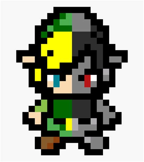 Link And Dark Link Easy Zelda Pixel Art Hd Png Download Transparent