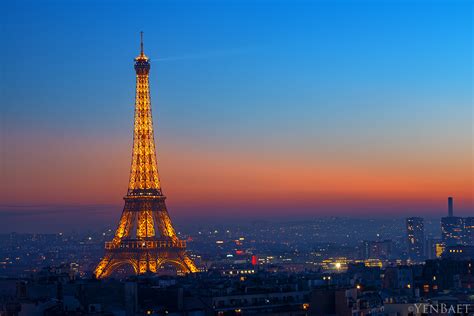 Eiffel Tower France Sunset Sunset Paris City Eiffel Free Image On