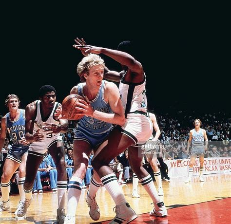Final Four Indiana State Larry Bird In Action Vs Michigan