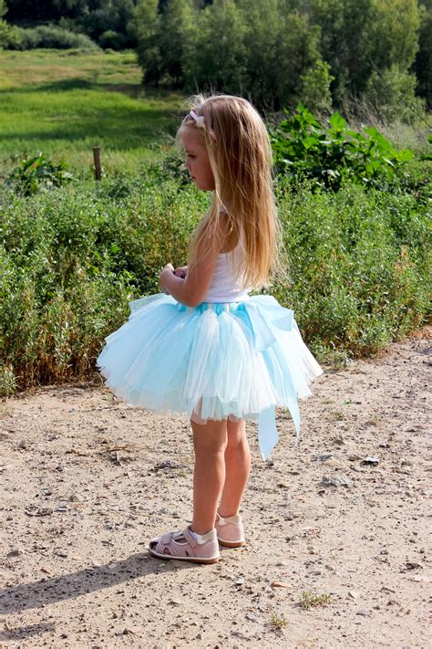 Kids Tulle Skirt Baby Blue Ballet Tutu Outfit For Easter Etsy Girls