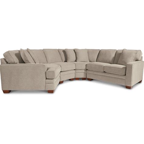 La Z Boy Meyer Contemporary 4 Piece Sectional With Right Sitting