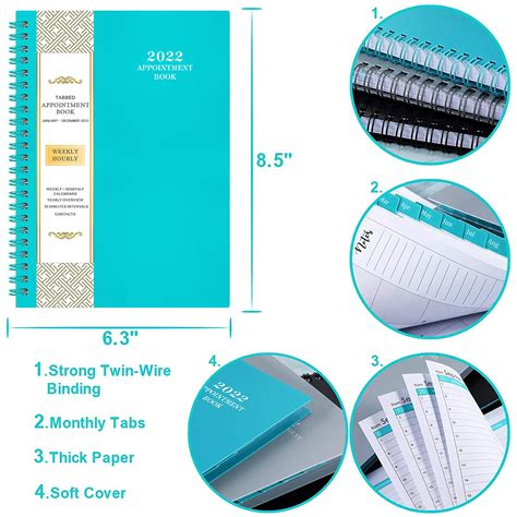 2022 Weekly Appointment Book And Planner 2022 Daily Hourly Planner With