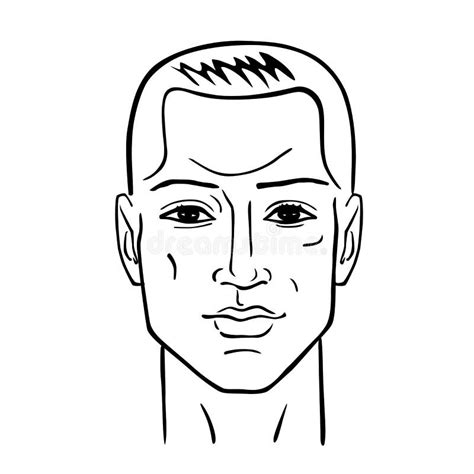 Man Hairstyle Head Set Stock Vector Illustration Of Skull 102809066