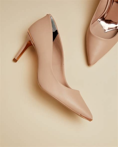 Ted Baker Pointed Toe Leather Court Shoes In Nude Pink ShopStyle Pumps