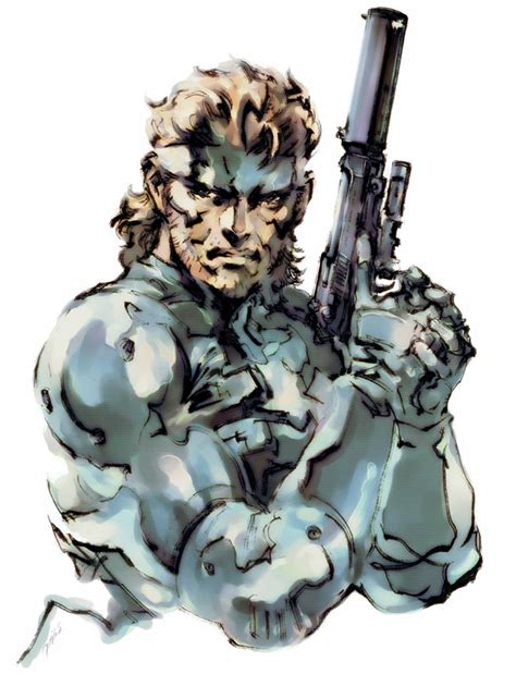 Solid Snake Portrait Art Metal Gear Solid 2 Sons Of Liberty Art Gallery