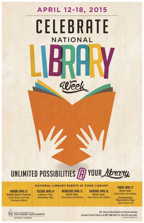 Poster For National Library Week Events Library Posters Library