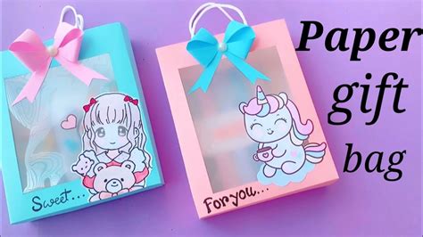 How To Make Cute T Bag At Home Diy T Bag Paper Bag Paper Craft Diy Mini Bag Youtube