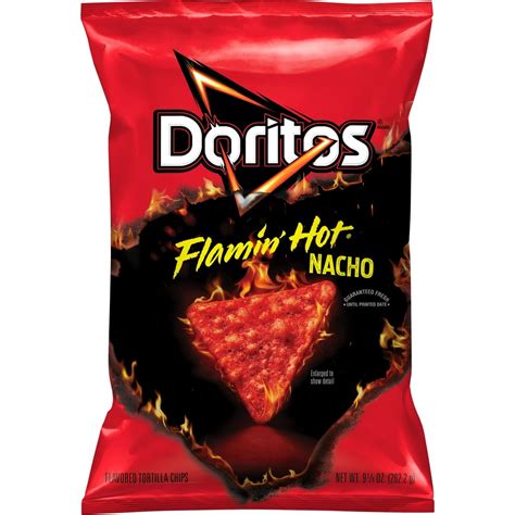 Doritos Flavored Tortilla Chips Flamin Hot Nacho 925 Oz