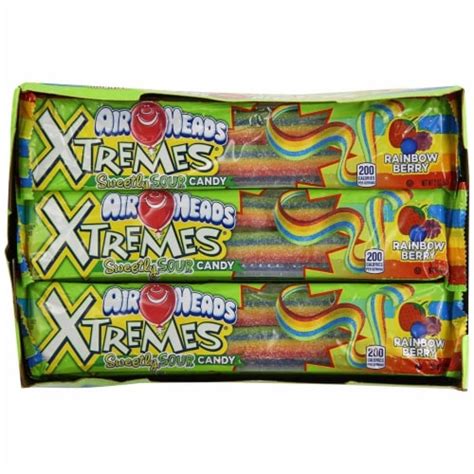 Airheads Xtremes Sweetly Sour Rainbow Berry Belts Candy 2 Ounce Packs