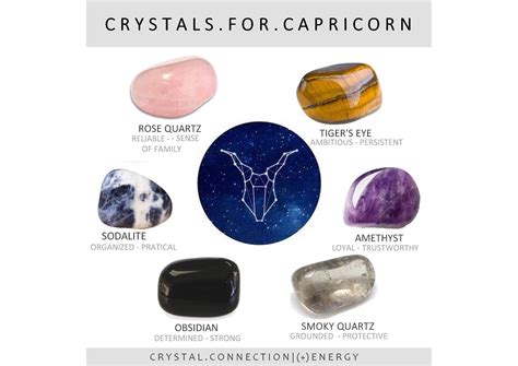 Capricorn Zodiac Crystals Set Stones For Capricorn Zodiac Etsy