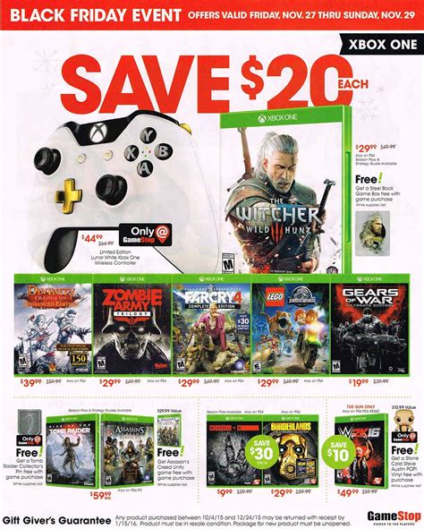 Gamestops Black Friday 2015 Ad Leaks Hot Deals For Xbox One And Ps4