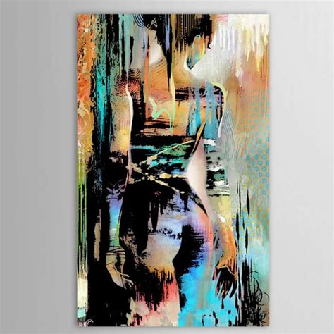 Hand Painted Abstract Graffiti Nude Oil Paintings On Canvas Large Ink