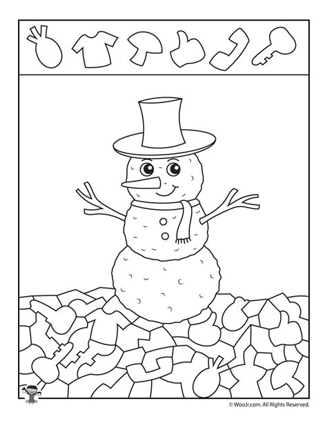 Winter Hidden Pictures Printables Printable Templates
