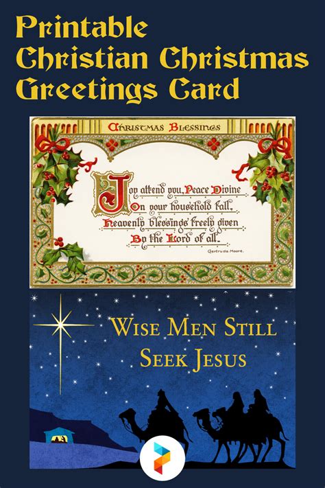 Free Printable Christian Christmas Greetings Card Printablee