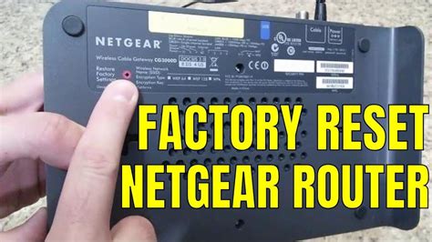 Resetrestore Netgear Wireless Router To Factory Default Settings