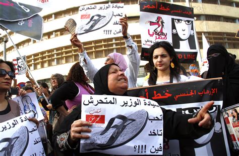 photo gallery egypt activists protest sexual harassment by minister multimedia ahram online