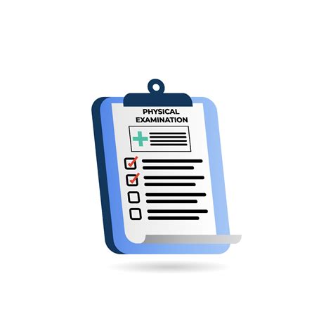 Physical Examination Report Healthcare Icon Flat Style And Colorful