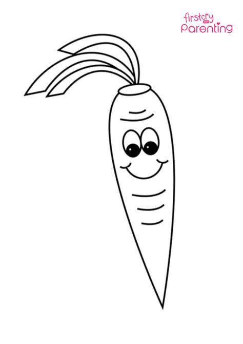 Easy Printable Carrots Coloring Pages For Kids
