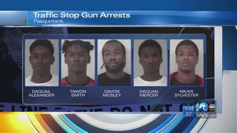 Five Men Arrested After Deputies Find Stolen Gun During Traffic Stop