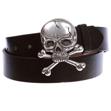 Skull And Cross Bone Pirate Halloween Costume Belt Multi Color Options