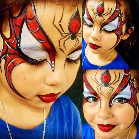 Ansiktsmålning Spider Face Painting Superhero Face Painting Face