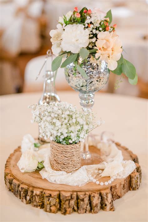 Rustic Centerpiece With Babys Breath