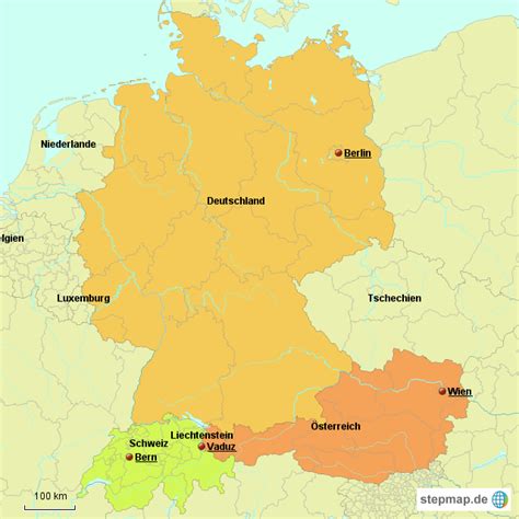 Mehr karten von italien europa karte. StepMap - Deutschland, Österreich, Schweiz - Landkarte für ...