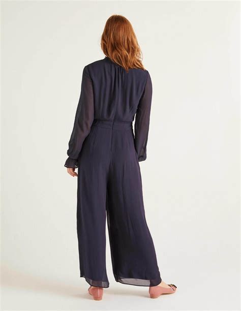 Sarah Frill Jumpsuit Navy Boden Womens Jumpsuits ~ Nicdegrootart