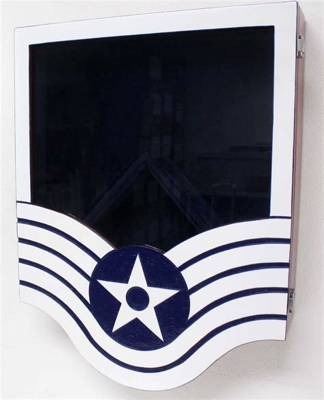 Shadow Box Us Air Force E6 Painted Finish