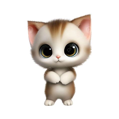 أفسد شخصية القط الصغير Ai 3d طلاء الصورة رسم عمل فني بالذكاء الاصطناعي محبوب Png وملف Psd