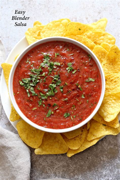 Simple Home Made Salsa 5 Min Blender Salsa Food And Cooking Pro