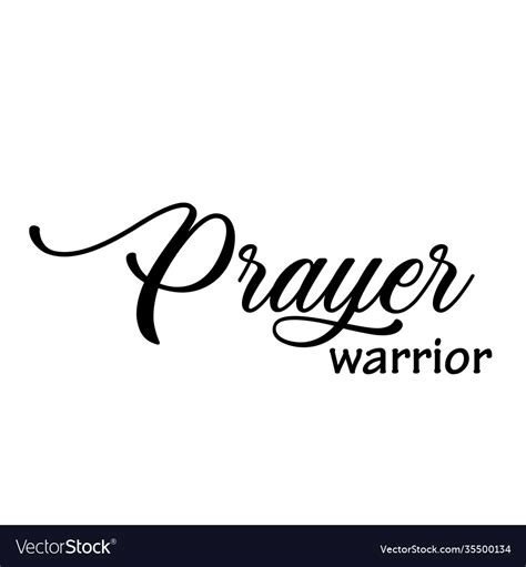 Prayer Warrior Text Design Royalty Free Vector Image