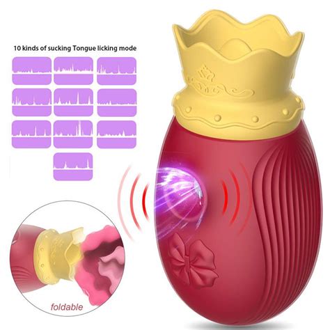 Sucking Vibrator Crown Shape Licking Oral Clitoris Tongue Sex Toys For Women Clitoris Stimulator