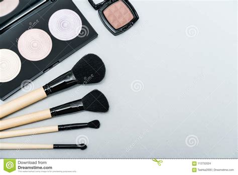 Different Makeup Brushes And Cosmetics Stock Photo Image Of Fashion