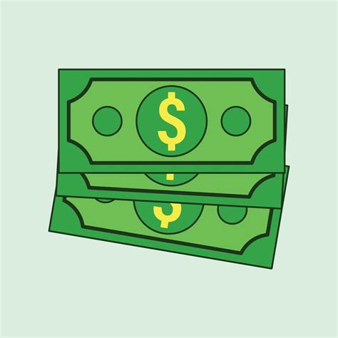 Money Dollar Bill Cartoon Vector Illustration 6695460 Vector Art At