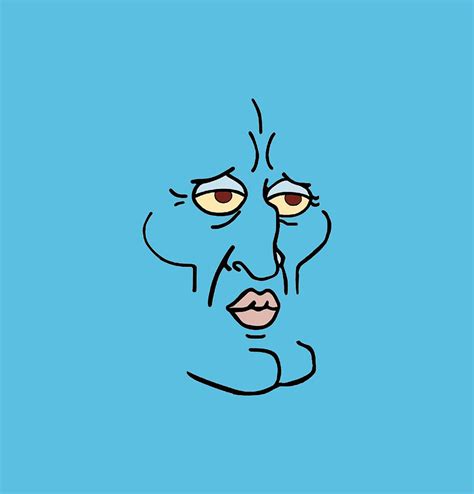 Handsome Squidward Face Digital Art By Exotic Spons
