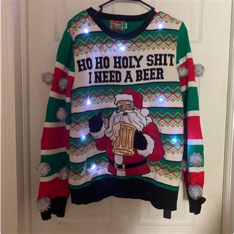 Spencers Sweaters Light Up Ugly Christmas Sweater By Spencers Poshmark