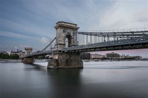 Scenic Shot Of The Széchenyi Chain Bridge Over River Danube In Budapest