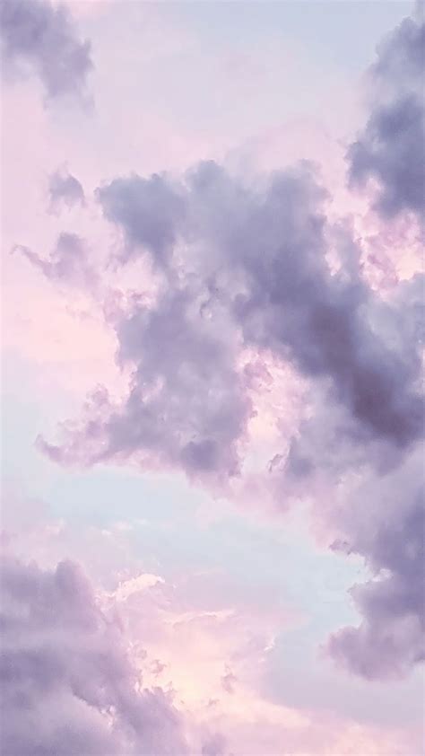 Clouds Pastel Blue Aesthetic Wallpaper
