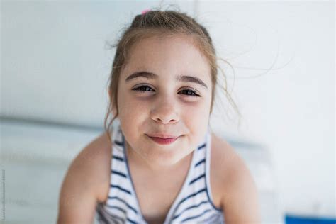 Portrait Of A 6 Year Old Girl By Nasos Zovoilis