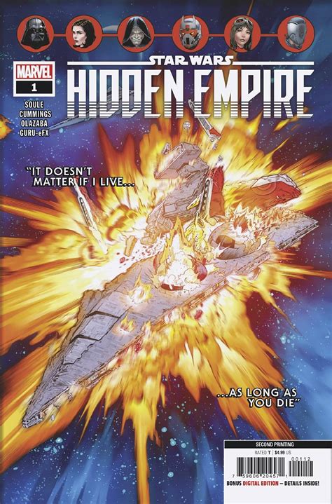 Star Wars Hidden Empire 1 Cummings 2nd Printing Fresh Comics
